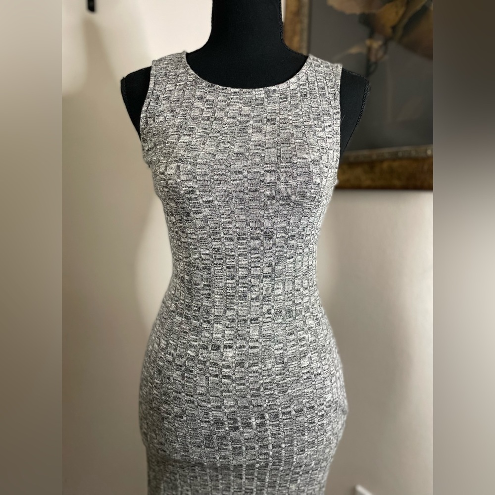 Gray below the knee dress